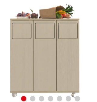 Armario de Reciclaje con 3 Compartimentos