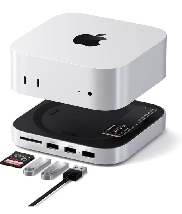 Hub Satechi para Mac Mini M4 con SSD NVMe