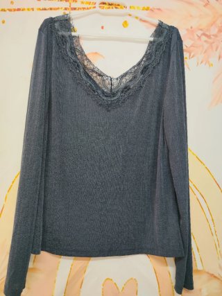 Blusa H&M Gris Talla L