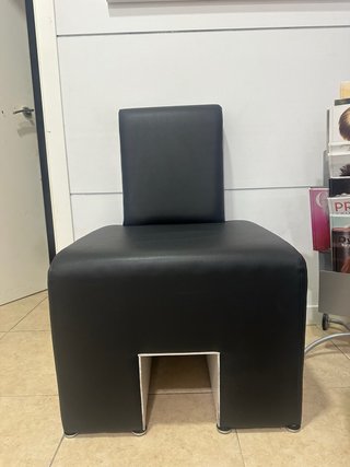 Sillón Negro de Piel Sintética