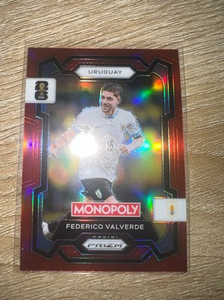 panini Prizm Monopoly Fede Valverde red parallel
