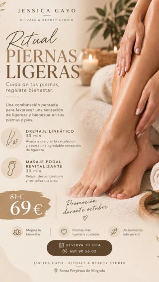 Ritual Masaje Piernas Ligeras - Jessica Gayo
