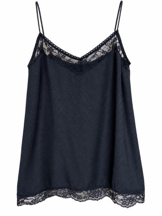 Top lencero negro con encaje