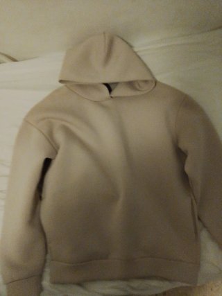 Sudadera con capucha beige talla S