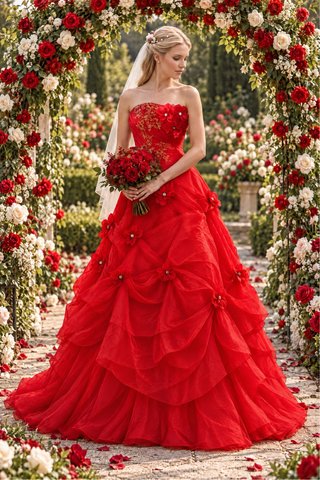 Vestido de novia o Gala rojo