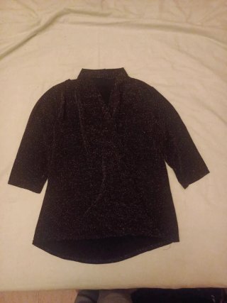Blusa Negra Brillante