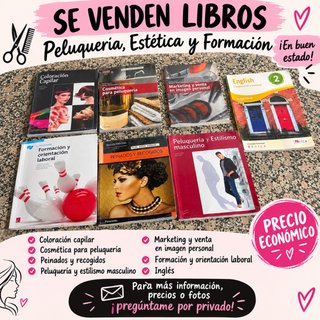 SE VENDEN LIBROS DE PELUQUERÍA, ESTÉTICA