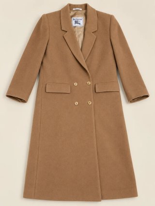Abrigo Burberrys vintage 100% lana virgen camel