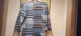 Vestido estampado de rayas