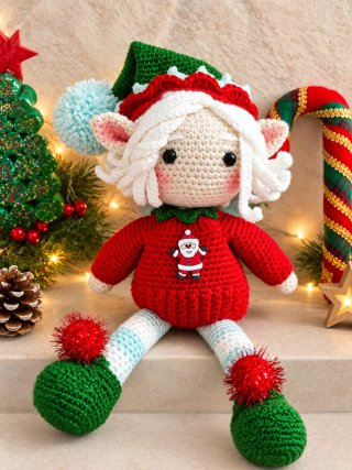 Elfo Amigurumi de Natal