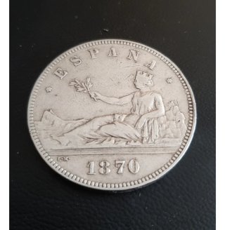 Moneda 5 Pesetas 1870 España