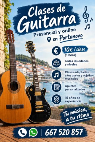 Clases de guitarra en Portonovo!