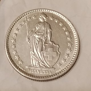 Moneda de Plata 2 Francos 1959 Suiza