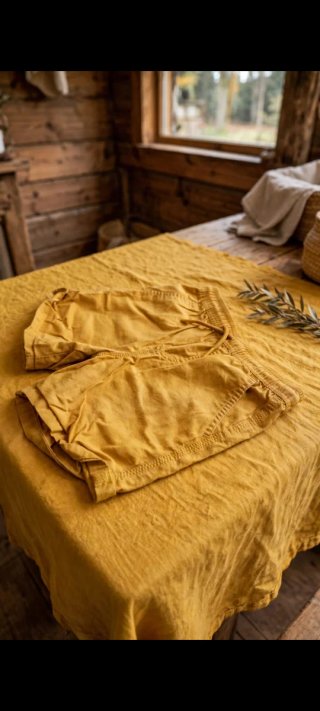 Pantalones cortos amarillos niño 7-8 años