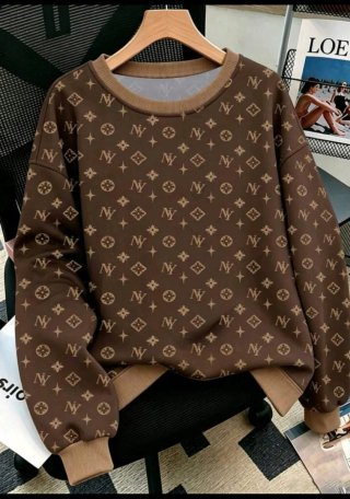 Sudadera Estampada Marrón