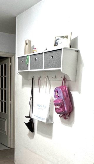 Mueble Recibidor con Cestas y Perchero