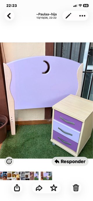 Cabecero y mesita de noche infantil