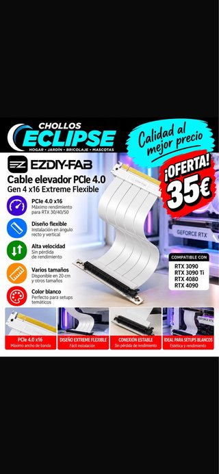 Cavo elevatore PCIe 4.0 EZDIY-FAB bianco