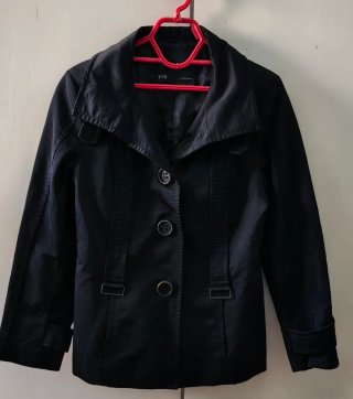 Chaqueta Negra Zara Basic Talla XL