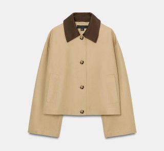 Gabardina corta Zara beige