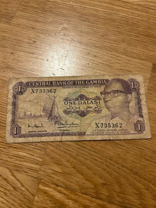 Billete 1 Dalasi Gambia Serie Antigua