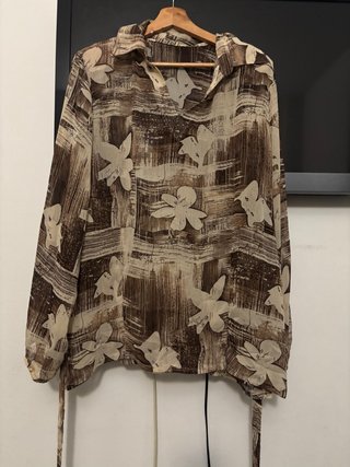 Camisa Estampada Tonos Marrones