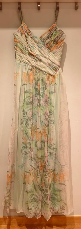 Vestido largo de fiesta floral