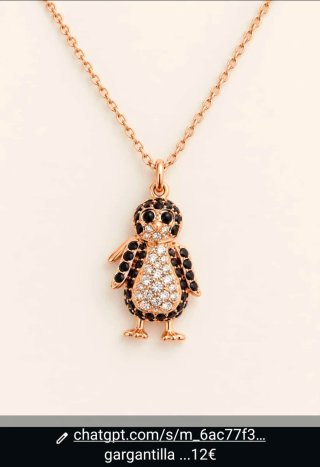 Colgante de Pingüino con Piedras