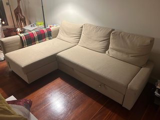 Sofá con Chaise Longue Beige