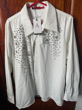 Camisa Blanca ANEWSTA con Pedrería