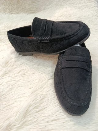 Mocasines Negros Estilo Trenzado