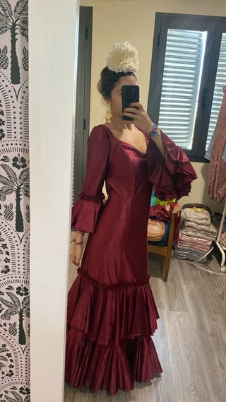Traje de flamenca rojo