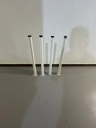 Set de 4 patas de mesa blancas