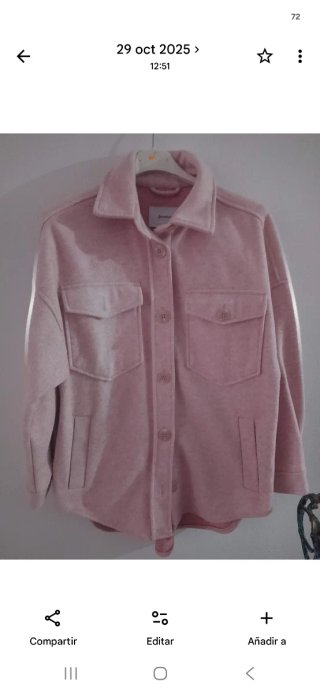 Chaqueta Stradivarius Rosa Talla S