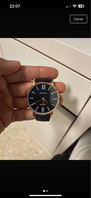 Reloj Geneva Negro y Dorado