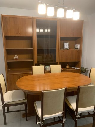 Mueble Comedor con Mesa Extensible y 6 Sillas