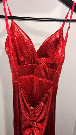 Vestido Largo Rojo Brillante