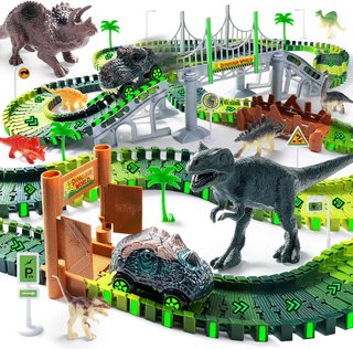 NUEVO 218Pcs Juguete Circuito Coche Dinosaurio