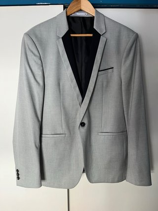 Blazer Zara Gris Talla 54