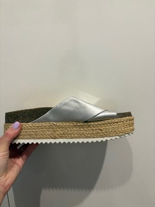 Sandalias Plataforma Plateadas