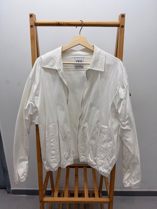 Abrigo Zara Blanco Talla M