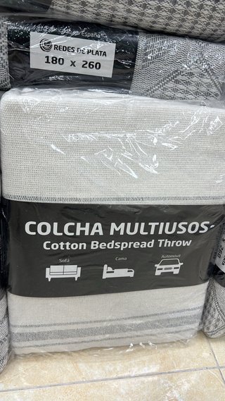Colcha Multiusos Redes de Plata 180x260