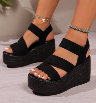 Sandalias de Plataforma Negras