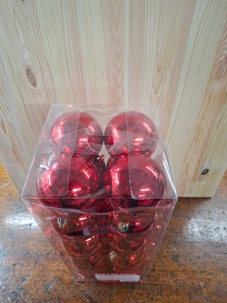 Set 12 Palline di Natale Rosse