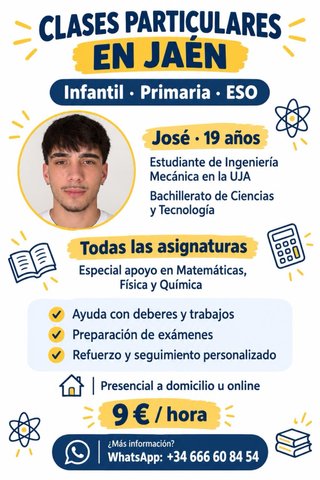 Clases Particulares Jaén primaria y ESO | 9€/h