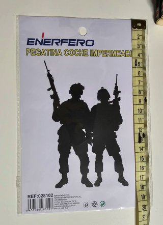 Pegatina Coche Impermeable Silueta Soldados
