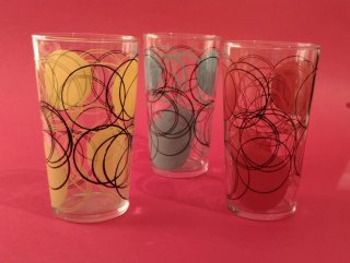 SET DE 3 VASOS" VINTAGE" DE VERMUT PUROS AÑOS 60s