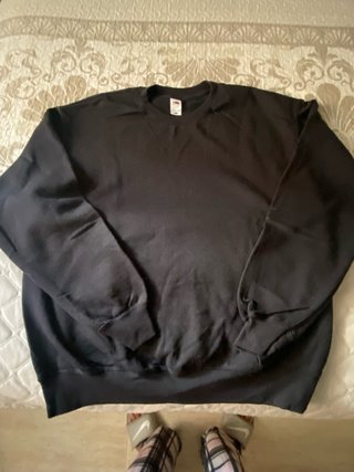 Sudadera Negra Fruit of the Loom Talla L. Nueva