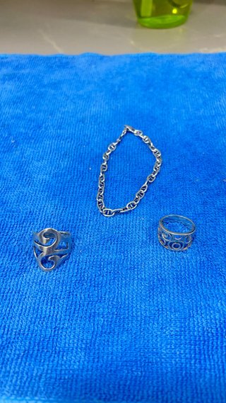 Anillos y Pulsera de Plata