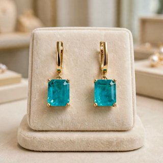 Pendientes Statement de Paraiba Hecho a Mano